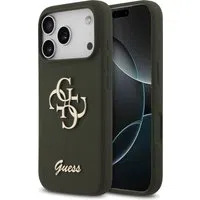 Custodia per Apple iPhone 17 Pro, Guess, Big 4G Script, Kaki — 3