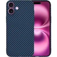 Custodia per Apple iPhone 16 Plus, Techsuit, Carbonite FiberShell, Turchese — 3
