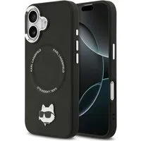 Custodia MagSafe per Apple iPhone 17, Karl Lagerfeld, Choupette Pin, Nera — 3