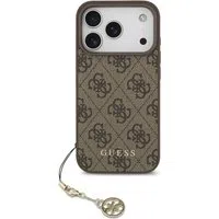 Custodia MagSafe per Apple iPhone 17 Pro, Guess, 4G Charm Cradle, Marrone — 3