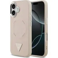Custodia MagSafe per Apple iPhone 17, Guess, Logo Triangolo, Rosa Argento — 3