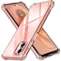 Custodia per Motorola Moto G04s / E14 / G04 / G24, Techsuit, Shockproof Clear, Trasparente — 3