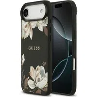 Custodia MagSafe per Apple iPhone 17 Air, Guess, Grained Flowers, Nera — 3