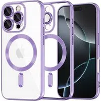 Custodia MagSafe per Apple iPhone 16 Pro, Techsuit, Luxury Crystal, Viola Chiaro — 3
