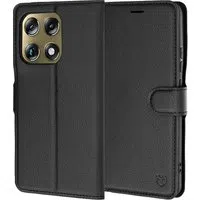 Custodia per Motorola Edge 70 Ultra / Signature, Techsuit, Leather Folio, Nera — 3