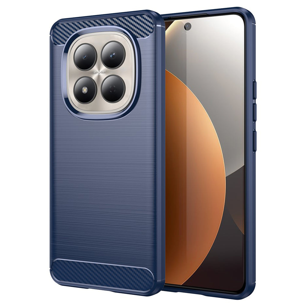 Custodia per Xiaomi Redmi Note 15 Pro 4G, Techsuit, Carbonio, Blu
