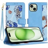 Custodia per Apple iPhone 15 Plus, Techsuit, FlipCraft, Blu — 3