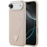 Custodia MagSafe per Apple iPhone 17 Air, Guess, Logo Triangolo, Rosa Argentata — 3