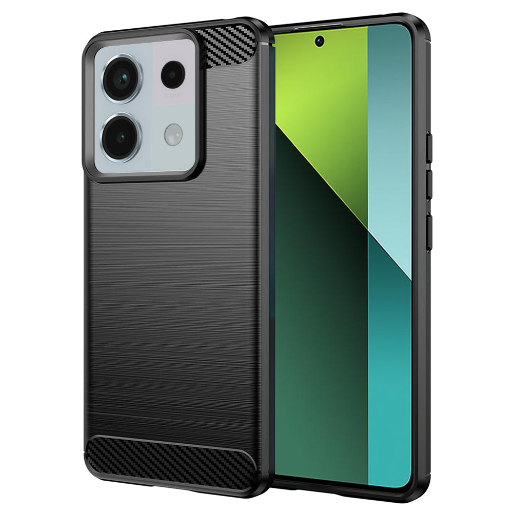 Custodia per Xiaomi Poco X6 / Note 13 Pro 5G, Techsuit, Carbonio, Nera
