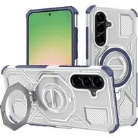 Custodia per Samsung Galaxy A56 A566, Techsuit, Carbon Shield Pro, Blu — 3