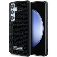 Custodia per Samsung Galaxy S24 S921, Karl Lagerfeld, Rhinestone Metal Plate, Nera — 3