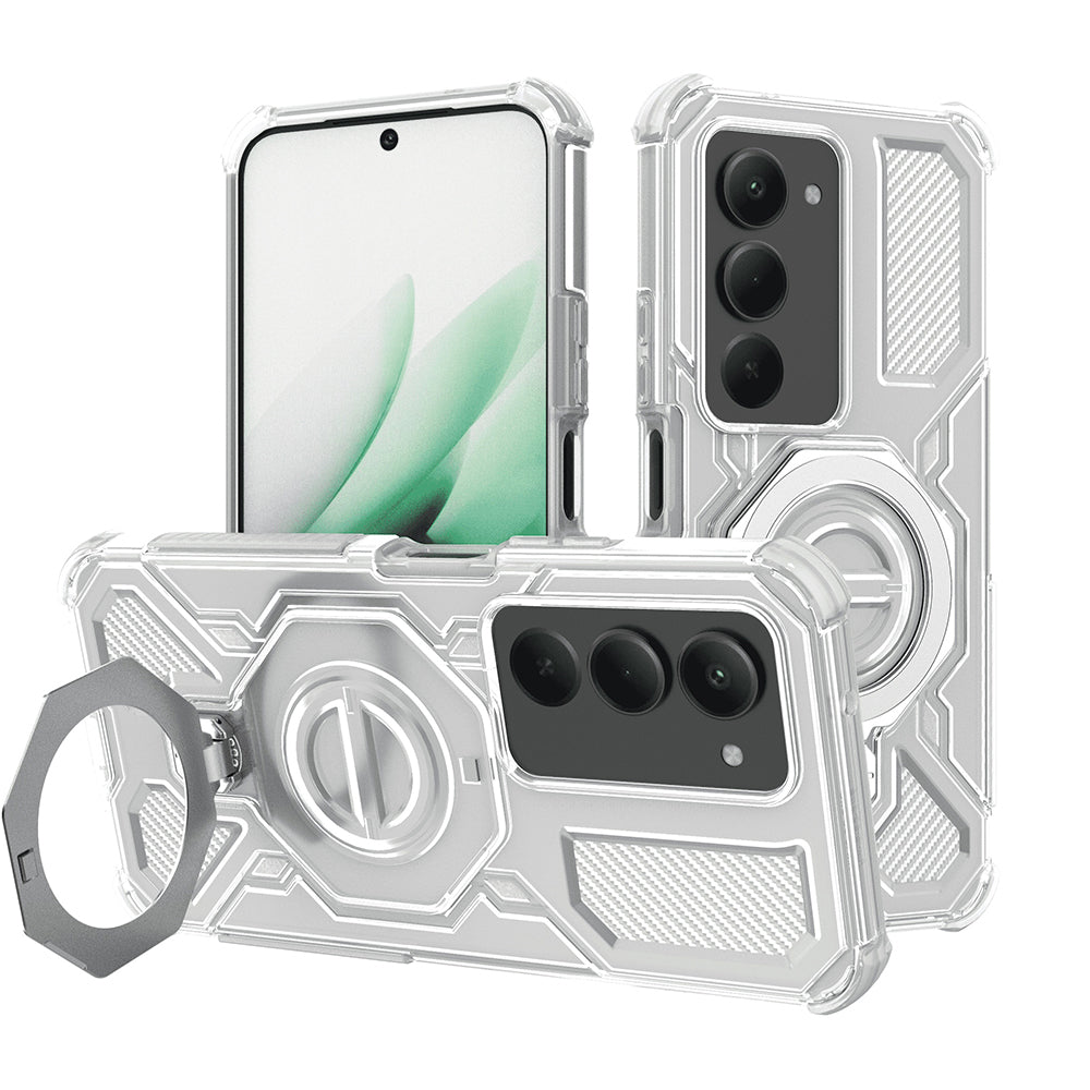 Custodia per Xiaomi Redmi 15 5G / 15 4G, Techsuit, Carbon Shield Pro, Bianca