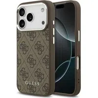 Custodia MagSafe per Apple iPhone 17 Pro Max, Guess, 4G Classic Logo, Marrone — 3