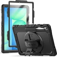 Custodia per Samsung Galaxy Tab S10 FE+, Tech-Protect, Solid, Nera — 3