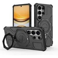 Custodia per Samsung Galaxy S26 Ultra S948, Techsuit, Carbon Shield Pro, Nera — 3