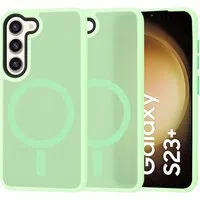 Custodia MagSafe per Samsung Galaxy S23+ S916, Techsuit, HaloFrost, Verde Chiaro — 3