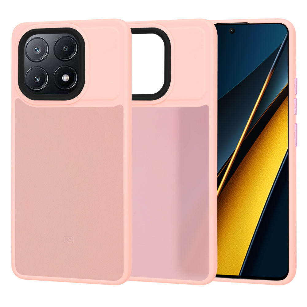 Custodia per Xiaomi Poco X6 Pro, Techsuit, HaloFrost, Rosa