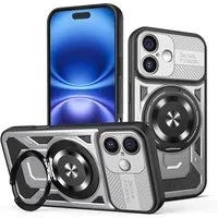 Custodia per Apple iPhone 16, Techsuit, RuggedCam, Grigio — 3