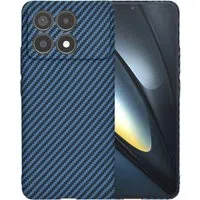 Custodia per Xiaomi Poco F6 Pro, Techsuit, Carbonite FiberShell, Turchese — 3