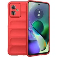 Custodia per Motorola Moto G54, Techsuit, Magic Shield, Rossa — 3