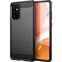 Custodia per Samsung Galaxy A72 A725 / A72 5G A726, Techsuit, Carbonio, Nera — 3