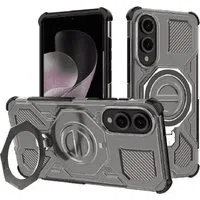 Custodia per Samsung Galaxy S25 Edge S937, Techsuit, Carbon Shield Pro, Fumo — 3