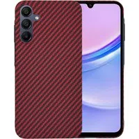 Custodia per Samsung Galaxy A15 5G A156 / A15 A155, Techsuit, Carbonite FiberShell, Rossa — 3