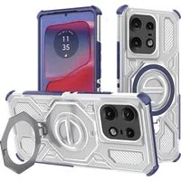 Custodia per Motorola Edge 50 Pro, Techsuit, Carbon Shield Pro, Blu — 3