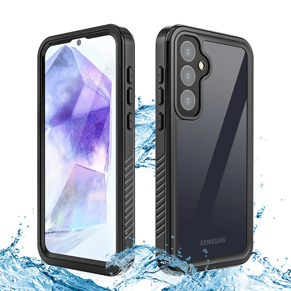 Custodia Waterproof per Samsung Galaxy A55 5G A556, ShellBox, Nera