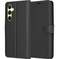 Custodia per Samsung Galaxy A35 5G A356, Techsuit, Leather Folio, Nera — 3