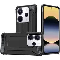 Custodia per Xiaomi Redmi Note 14 4G (Regionale), Techsuit, Hybrid Armor, Nera — 3