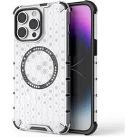 Custodia MagSafe per Apple iPhone 14 Pro, Techsuit, HoneyComb Shield, Nera — 3