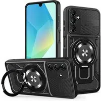 Custodia per Samsung Galaxy A16 5G A166 / A16 4G A165, Techsuit, RuggedCam, Nera — 3