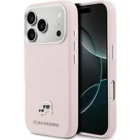 Custodia MagSafe per Apple iPhone 17 Pro Max, Karl Lagerfeld, Karl & Choupette Head's Pin, Rosa — 3