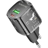 Caricabatterie Retea Borofone BN17 Sunlight, 20W, 3A, 1 x USB-A - 1 x USB-C, Nero — 3