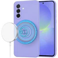 Custodia MagSafe per Samsung Galaxy A36 A366, Techsuit, SoftFlex, Viola Chiaro — 3