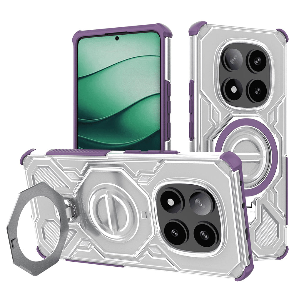 Custodia per Xiaomi Poco X7 / Redmi Note 14 Pro 5G, Techsuit, Carbon Shield Pro, Viola