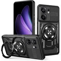 Custodia per Oppo Reno13 FS 5G / Reno13 F 4G / Reno13 F, Techsuit, RuggedCam, Nera — 3
