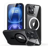 Custodia MagSafe per Apple iPhone 16 Plus, ESR, Classic Hybrid Kickstand con Protezione Schermo, Nera Trasparente — 3