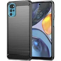 Custodia per Motorola Moto G22, Techsuit, Carbonio, Nera — 3