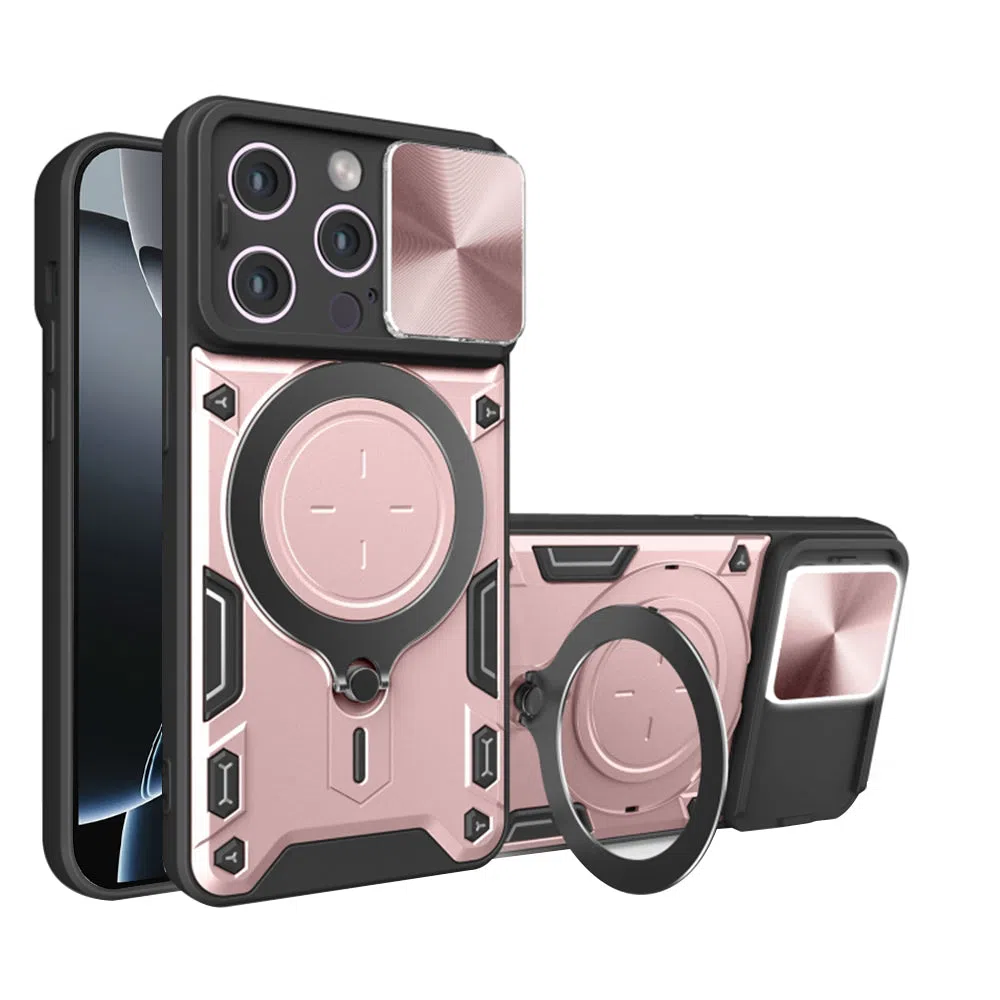 Custodia per Apple iPhone 16 Pro, Techsuit, CamGuard Pro, Rosa Dorato — 2