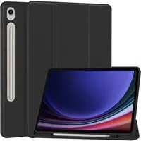 Custodia per Samsung Galaxy Tab S10 FE / Tab S9 FE / Tab S9, Techsuit, Flex Trifold, Nera — 3