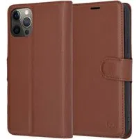 Custodia per Apple iPhone 12 Pro, Techsuit, Leather Folio, Marrone — 3