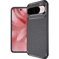 Custodia per Google Pixel 10 Pro / 10, Techsuit, CarbonFiber, Nera — 3