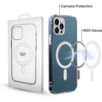 Custodia MagSafe per Samsung Galaxy A57 5G, OEM, 1800 Gauss, Trasparente — 3