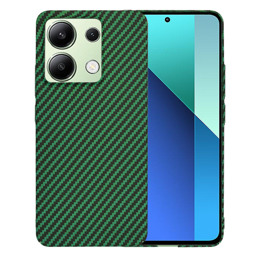 Custodia per Xiaomi Redmi Note 13 4G, Techsuit, Carbonite FiberShell, Verde