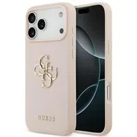 Custodia per Apple iPhone 17 Pro Max, Guess, 4G Grained Big and Classic Logo, Rosa — 3