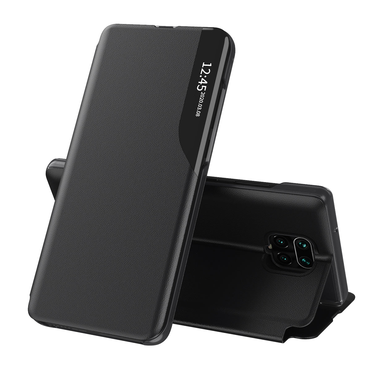 Custodia per Xiaomi Redmi Note 9S / Note 9 Pro / Note 9 Pro Max, Techsuit, eFold, Nera
