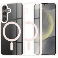 Custodia MagSafe per Samsung Galaxy S24 S921, Techsuit, Pro, Rosa — 3