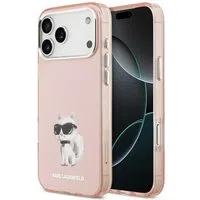 Custodia MagSafe per Apple iPhone 17 Pro Max, Karl Lagerfeld, IML Aquarelle Logo Choupette, Rosa — 3